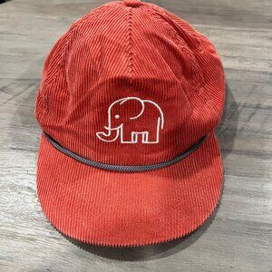 Vintage Corduroy Roll Tide Alabama Crimson Snapback Hat With Elephant Logo